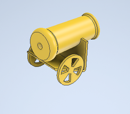 cannon cart 3d print model - Mito3D