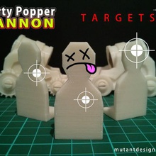 cannon fodder party popper cannone gioco 3d print model - Mito3D