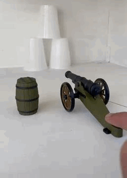 cañón Disparo pistola juguetes guerra militar 3D print model - Mito3D