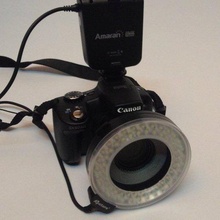 canon macroflash-anillo adaptador gadget de la cámara sx50hs macro flash 3d print model - Mito3D