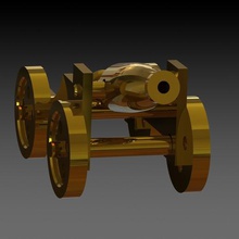 canon wheels art scale war 3d print model - Mito3D