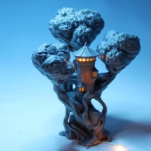marquise tenha cuidado arte miniatura torre castelo multimaterial mmu árvore luzes conduziu 3d print model - Mito3D