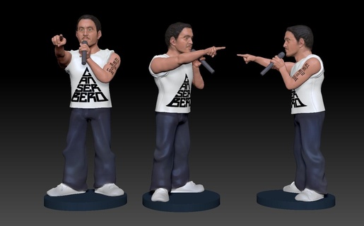canserbero Art rap low poly artist canserberolegacy music musicians collection collectible cabezon funko bobblehead 3d print model - Mito3D