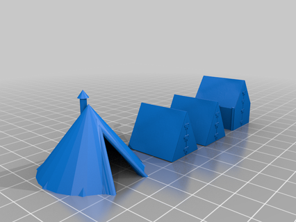 canvas tents 3d print model - Mito3D