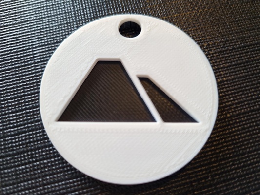 canyon logo keyring art keychain 3d print model - Mito3D