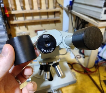 casquette 30 mm microscope oculaire protection cache poussière instrument optique lentille laboratoire 3d print model - Mito3D