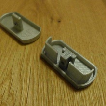 casquette Ikea trimestre tripler Piste rideau rail openscad replacement_parts 3d print model - Mito3D