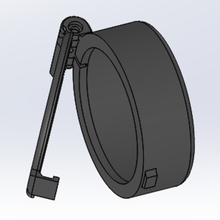 cap rifle scope dia 50mm cape cover shutter bezel target protection 3d print model - Mito3D