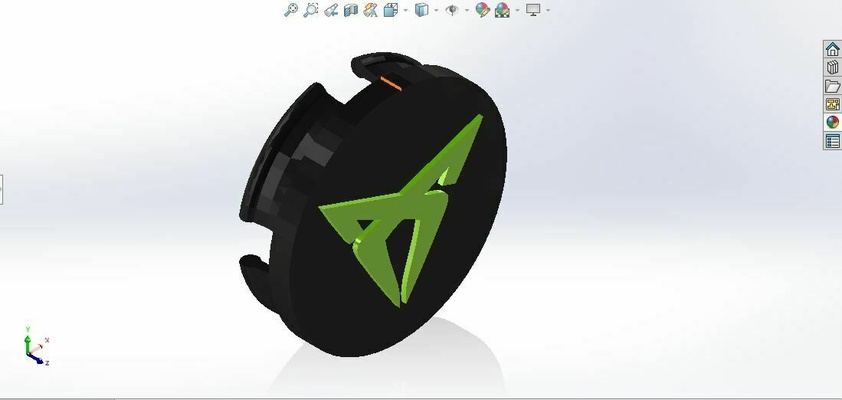 deckel sitz r17 cupra logo 3d print model - Mito3D