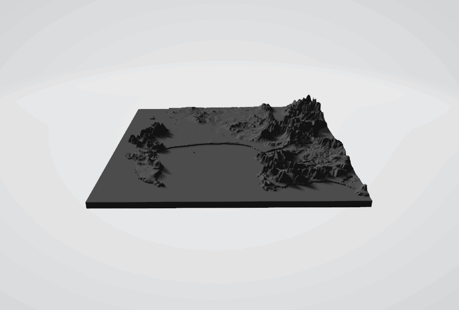 cap town south africa - 3d map 3D print model - Mito3D