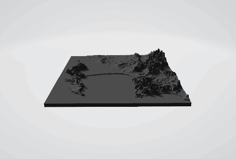 boné Cidade sul África 3d mapa 3d print model - Mito3D