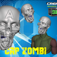 cap zombi art figure 3d print model - Mito3D
