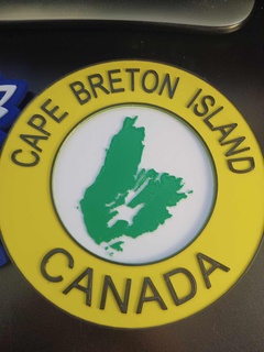 cap Breton île plaque trou serrure mur montage Canada nova Scotia atlantique Province art vis 3d print model - Mito3D