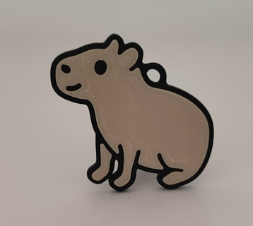 capibara key chain animal pet easy fast print gift fun friend 3d print model - Mito3D