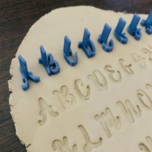 capitale alfabeto lettera scritto mano francobolli 3d Stampa polimero argilla ceramica Accessori fabbricazione Fai utensili forniture attrezzo 3d print model - Mito3D