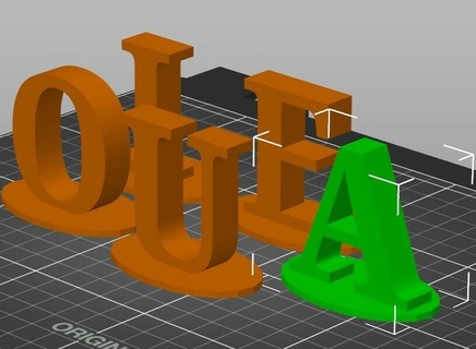 Başkent sesli harfler Eğitim alfabe öğretmek 3d print model - Mito3D