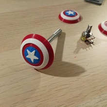 capitan america's shield screw cover various diy superhero marvel america 3d print model - Mito3D