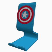 capitan america support cellulaire divers captain avengers logo 3d print model - Mito3D