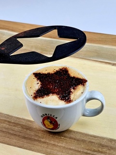 Cappuccino Kakao Star Schablone schnell Latté Kunst Vorlage Zuhause Haus Kaffee Zimt streuen Blatt Tasse Marker Küche Nützlichkeit Macchiato 3d print model - Mito3D