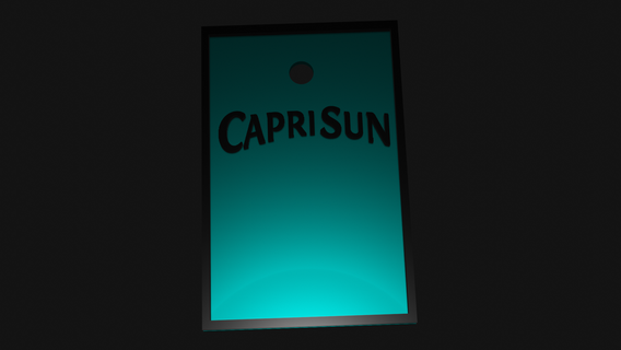 capri sun keychains logo caprisun drink brand keychain free supports pip 3d print model - Mito3D