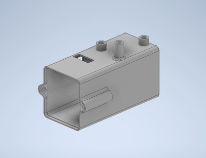 capricorn 1 8 gt receiver housing rc car radio control shock absorbers box lid 3d print model - Mito3D