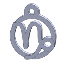 capricorn key ring 3d print model - Mito3D