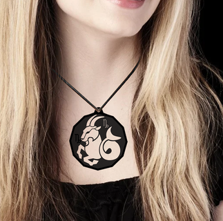 Capricornio colgante collar joya zodiaco 3d print model - Mito3D