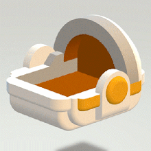 capsule bébé yoda Jaune étoile guerres mandaloria chibi mignonne ventilateur art 3d modèle 3d print model - Mito3D