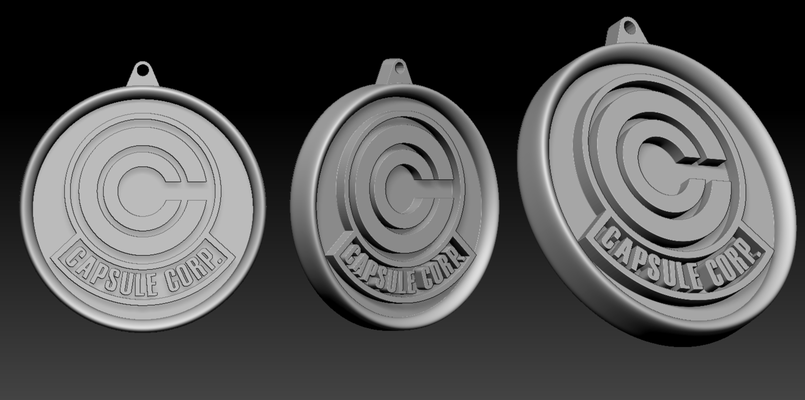 capsule corp keychain jewelry key ring dragon ball z bulma goku vegeta 3d print model - Mito3D