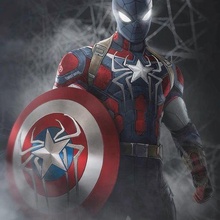 captain ironspider Örümcek Adam Kaptan Amerika Demir örümcek Yenilmezler model diyorama 3d print model - Mito3D