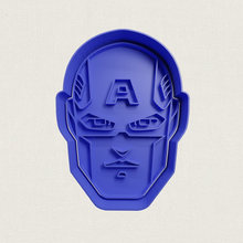captain america cookie cutter cutters cookies moulds marvel 3d print model - Mito3D