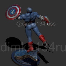 capitão América arte Morvel vingador ferro homem rígido marca vingadores Thor histórias quadrinhos desenho animado dimka134russ mutante 3d print model - Mito3D
