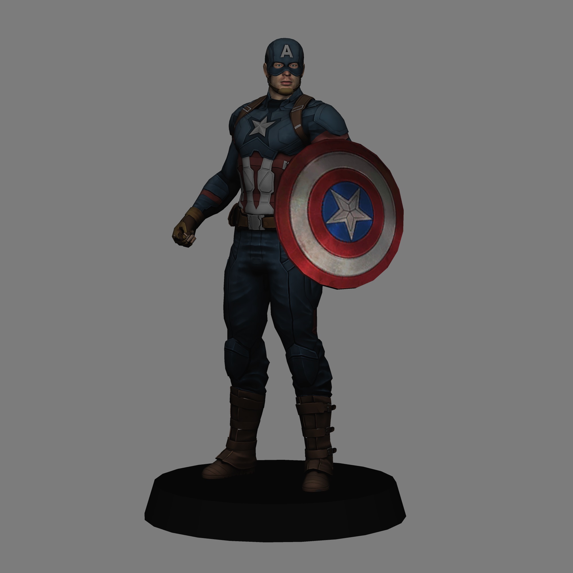 capitán America civil guerra escuela politécnica 3d impresión vengadores steve rogers maravilla cinematográfico universo final chris Evans mcu 3D print model - Mito3D