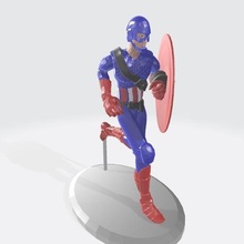 Kaptan Amerika aksiyon şekil + inşa etmek Sanat hayret kalkan kahramanlar Yenilmezler 3d print model - Mito3D