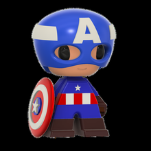 captain america anime character fdm art 3d print model - Mito3D