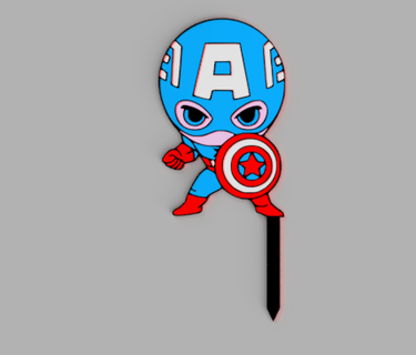Capitano America bambino cappello cilindro meraviglia Vendicatori hulk ferro uomo thor eroi eroe helder torta Groot strano Ragno 3d print model - Mito3D