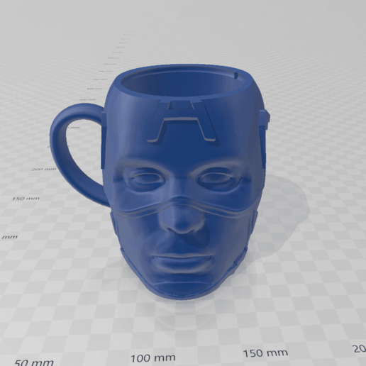 captain america il capitano di coppa vetro e opaco casa tazza stan lee marvelstudios fumetti avengers la marvel 3D print model - Mito3D