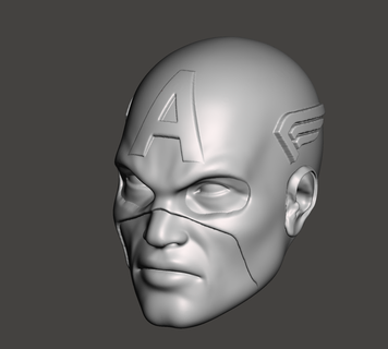 capitán America cómic esculpir cabeza juego maravilla gorra Capitan mcu historietas 3d print model - Mito3D