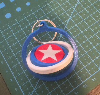 Capitano America agitarsi portachiavi 3d print model - Mito3D