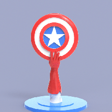 Kaptan Amerika kulaklık ayakta durmak oyun hayret Aksesuarlar impression3d 3d print model - Mito3D
