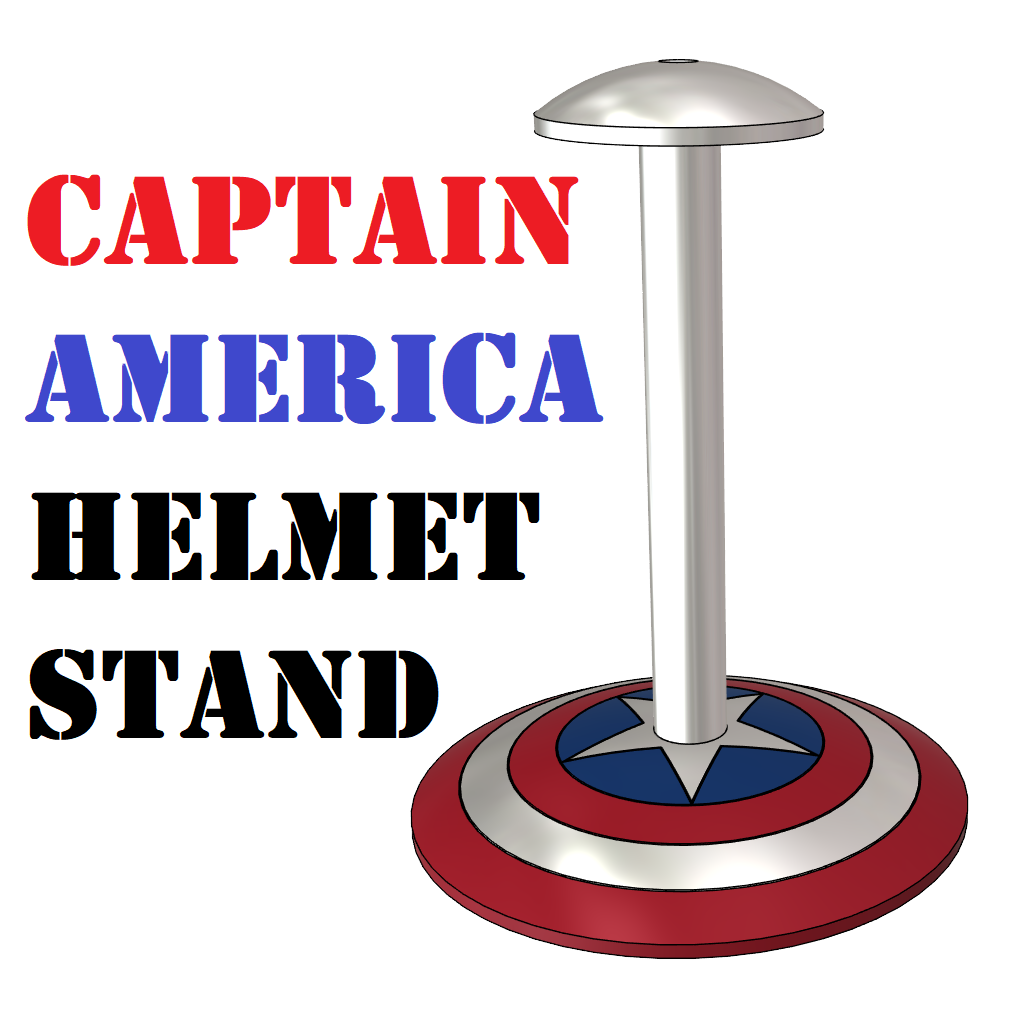 captain america helmet stand 3D print model - Mito3D