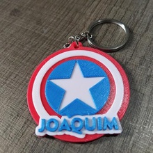 captain america key chain personalized 3d printing gadget keychains gadgets marvel print3d 3dmodel 3dprint keychain captainamerica 3d print model - Mito3D