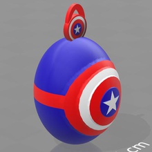 kaptan Amerika Anahtarlık gadget anahtar halkası çizgi roman süper kahraman psl sanat oyuncak 3d print model - Mito3D