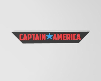 capitão América logotipo maravilha Super heroi super herói vingadores 3d print model - Mito3D