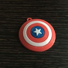 captain america shield keychain jewelry keychains three color marvel 3d print model - Mito3D