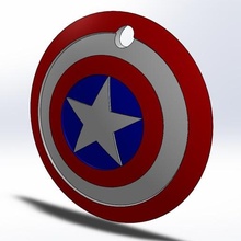 capitán America proteger llavero llave anillo maravilla vengadores mcu 3d print model - Mito3D