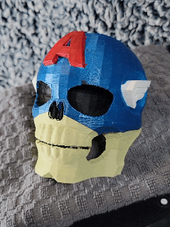 Capitano America cranio arte meraviglia cap captian giocattolo divertimento 3d print model - Mito3D
