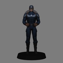 captain america strike suit - winter soldier poly 3d print low avengers marvel cinematic universe 3d print model - Mito3D