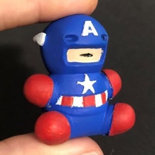 captain america tiny key chain option marvel toy 3d print model - Mito3D