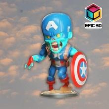capitaine Amérique zombi chibi merveille funko pop dc 3d print model - Mito3D